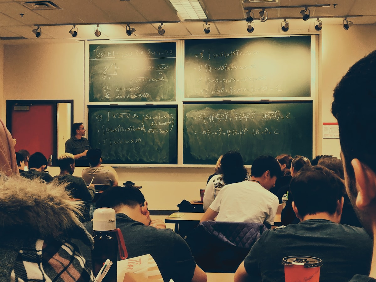 Student in a lecture hall